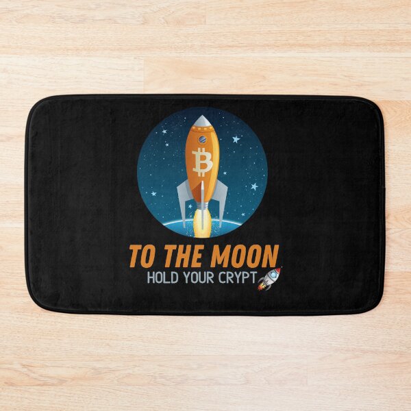 Item preview, To the moon hold your crypto Bitcoin rocket designed and sold by WaguinhoTex.