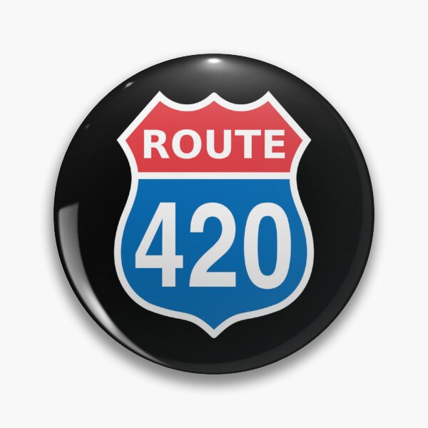 Item preview, Route 420 Red Blue White US highway sign designed and sold by Ebony Mann.