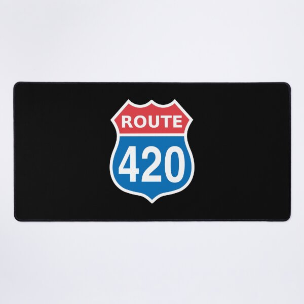 Item preview, Route 420 Red Blue White US highway sign designed and sold by Ebony Mann.