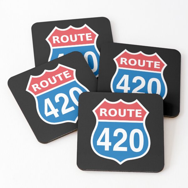 Item preview, Route 420 Red Blue White US highway sign designed and sold by Ebony Mann.