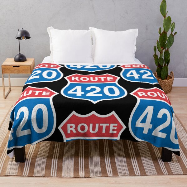 Item preview, Route 420 Red Blue White US highway sign designed and sold by Ebony Mann.