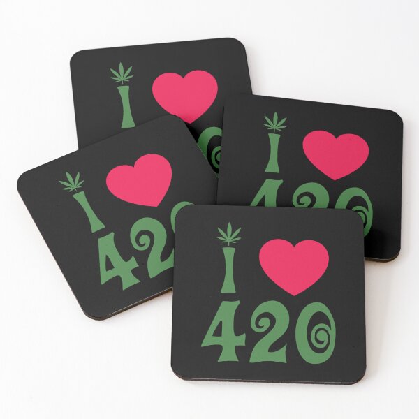 Artikelvorschau, Ich liebe 420 Cannabis Leaf Red Heart entworfen und verkauft von Ebony Mann.