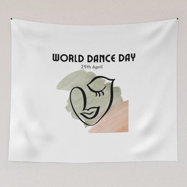 Item preview, World dance day art watercolor sketch designed and sold by M-Infinite.