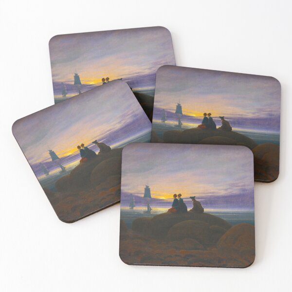 Item preview, HD CASPAR DAVID FRIEDRICH - Moonrise over the Sea 1822 designed and sold by Go Logo Designs.