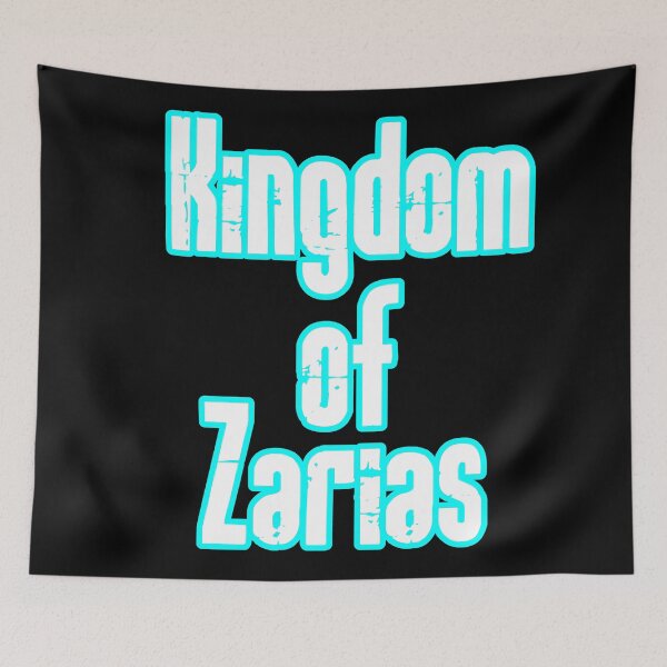 Item preview, Kingdom of Zarias Logo- White and Aqua on Black designed and sold by Greenwood2112.