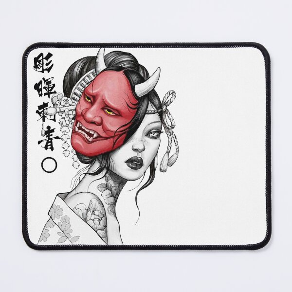 Item preview, Japanese Geisha Oni Demon Mask designed and sold by OWLvision33.