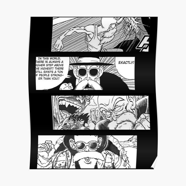 "Master Roshi Dragon Ball Doragon Boru Manga Panel Design Classic