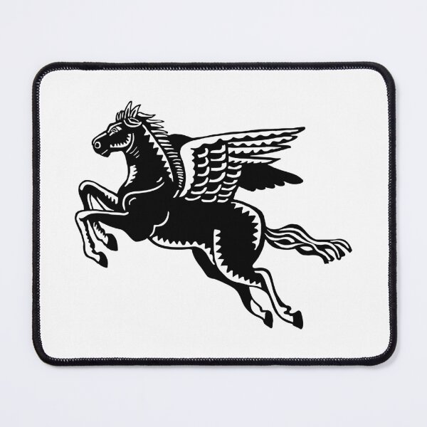 Item preview, Flying Horse - Black and White designed and sold by Artberry.