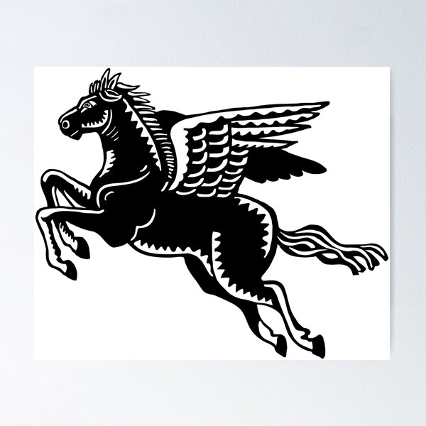 The red logo advertising Mobil and Mobiloil, the winged horse of ancient  myth, Pegasus, Stock Photo, Picture And Rights Managed Image. Pic.  MEV-10265370 | agefotostock