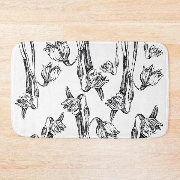 Item preview, Greyscale Snowdrop Pattern designed and sold by London-Fields.