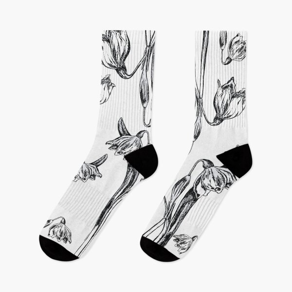 Item preview, Greyscale Snowdrop Pattern designed and sold by London-Fields.