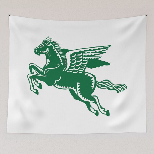 Item preview, Flying Horse - Forest Green and White designed and sold by Artberry.