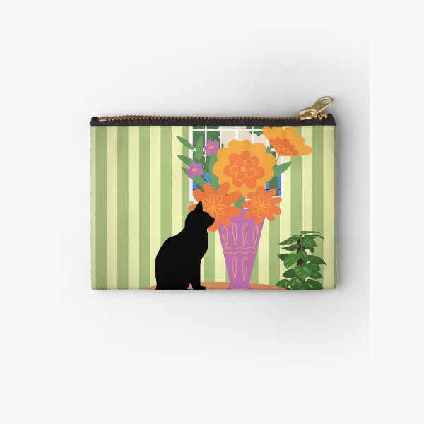 Item preview, House Panther Admiring Flowers designed and sold by leBoosh-Designs.