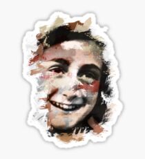 Paint-Stroked Portrait of Anne Frank Sticker