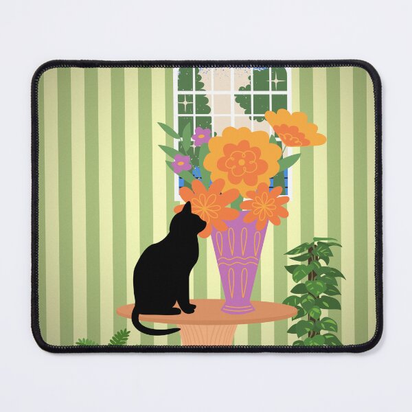 Item preview, House Panther Admiring Flowers designed and sold by leBoosh-Designs.