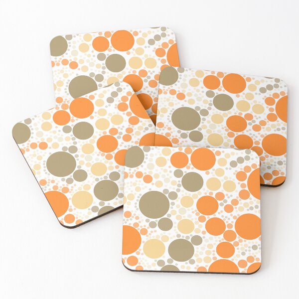 Item preview, Orange and Neutral Polka Dots  designed and sold by patternsoup.