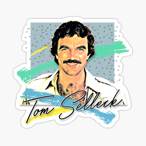 Tom Selleck 80s Aesthetic Design T Shirt Sticker By Felixholmgren Redbubble