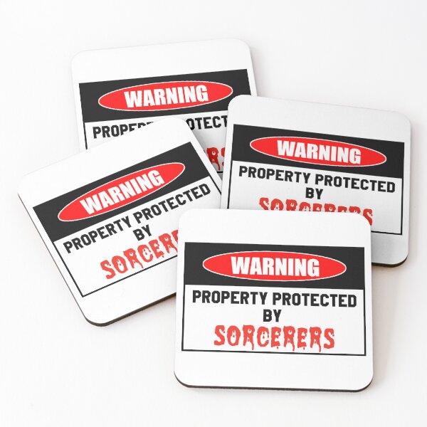 Item preview, Funny Sign Sorcerers Property Protected Humor warning Sign,WARNING PROPERTY PROTECTED BY SORCERERS shirt  designed and sold by cizito.