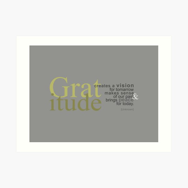 Gratitude Art Print