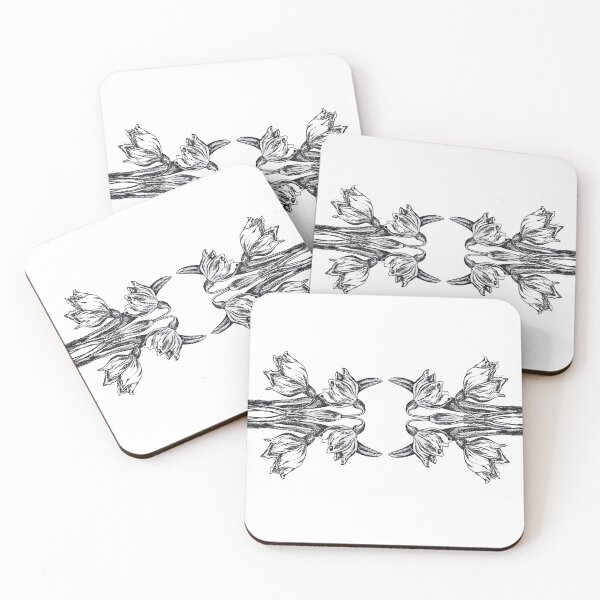 Item preview, Greyscale Snowdrop Reflection designed and sold by London-Fields.