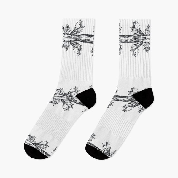 Item preview, Greyscale Snowdrop Reflection designed and sold by London-Fields.