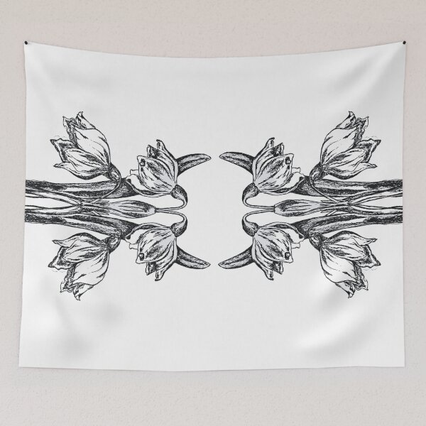 Item preview, Greyscale Snowdrop Reflection designed and sold by London-Fields.