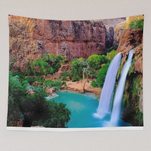 Item preview, Peaceful Waterfall - Havasu falls at evening  designed and sold by anisbbmbrush.
