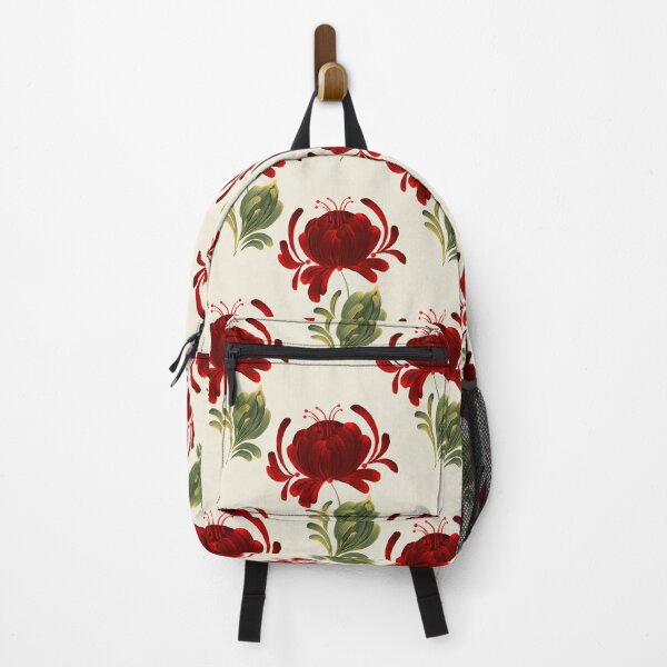 Item preview, Red Folk Art Mums (Cream) designed and sold by HildegunStudio.