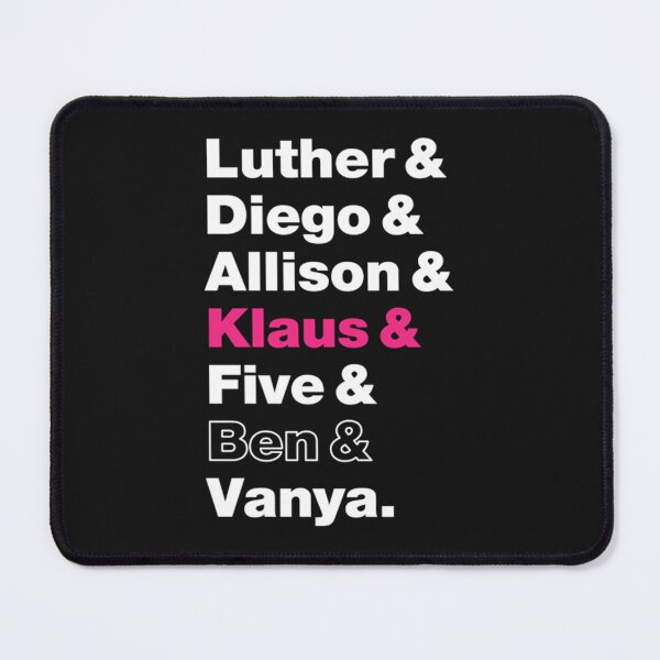 Item preview, Umbrella Academy Character Names - Pink Klaus Hargreeves, Ben Hargreeves Outline T-Shirt designed and sold by FelixHolmgren.