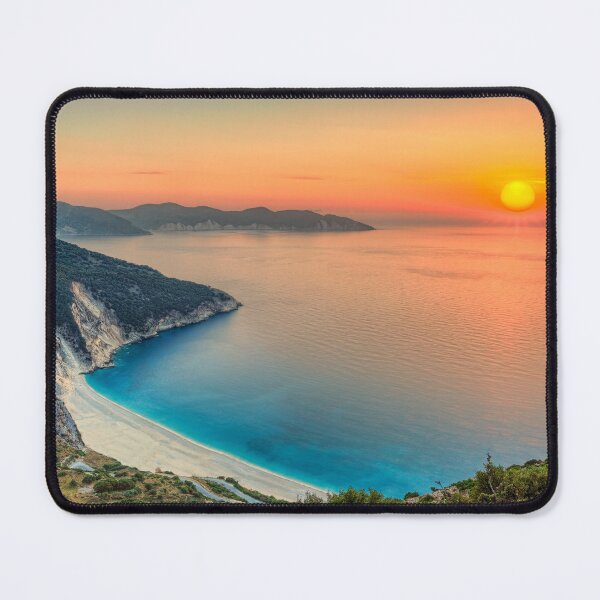 Item preview, The sunset at the famous beach Myrtos in Kefalonia island, Greece designed and sold by costas1962.