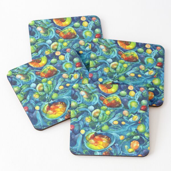 Item preview, Tropical fruits floating in space designed and sold by Xenonic778.