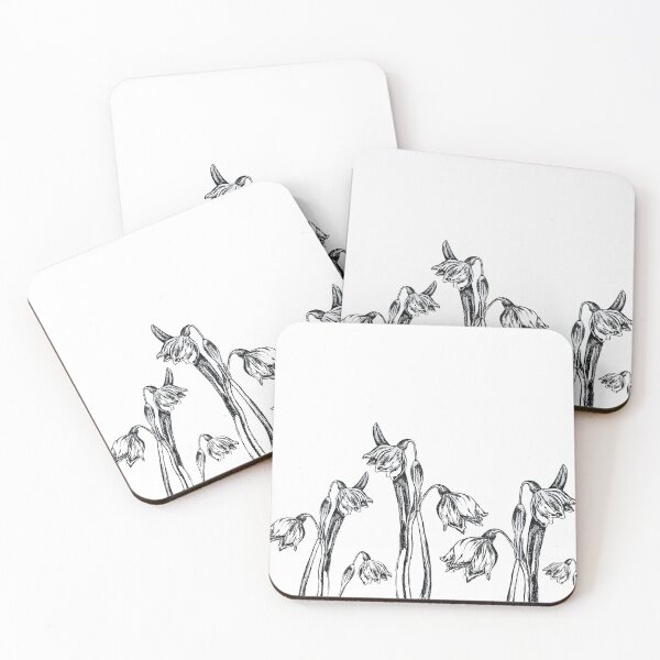 Item preview, Greyscale Snowdrop Field designed and sold by London-Fields.