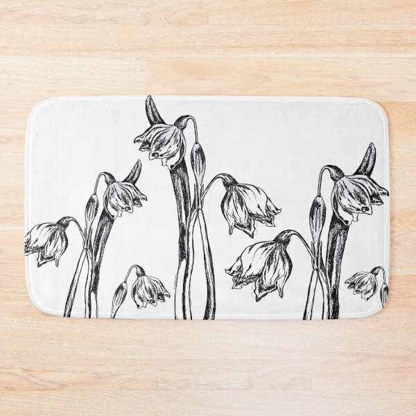 Item preview, Greyscale Snowdrop Field designed and sold by London-Fields.