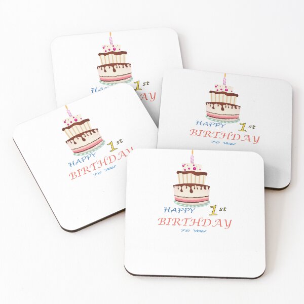 Item preview, 1st Birthday Celebration - happy 1st Birthday Sticker designed and sold by TheArttStore.