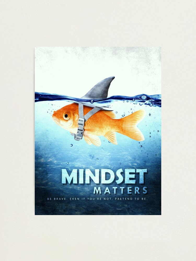 "Mindset Matters Motivational Office Decor Entrepreneur Mindset Is Everything Fish Shark