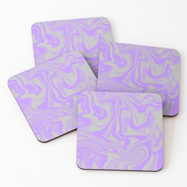 Item preview, Trendy Purple Silver Swirled Mix Of Pastel Minimalistic Colors designed and sold by Barolina.