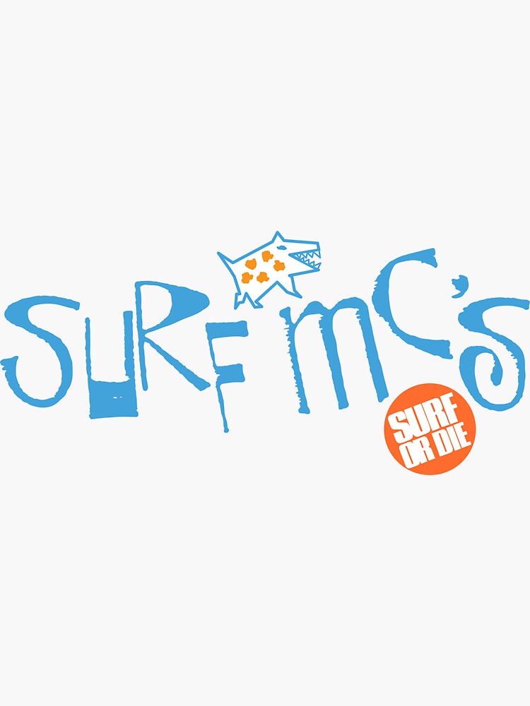 "Surf MCs" Sticker for Sale by ltraindesigns Redbubble