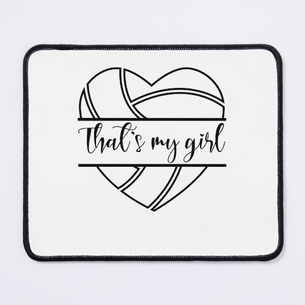 Item preview, That’s My Girl Volleyball Monogram Heart designed and sold by clothesy7.