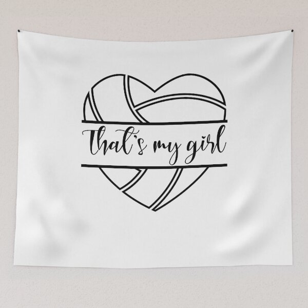 Item preview, That’s My Girl Volleyball Monogram Heart  designed and sold by clothesy7.