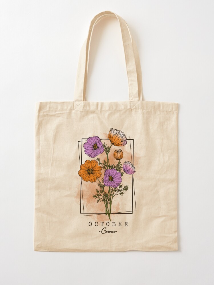 Wholesale | 1 pc | Birth Flower Tote Bag