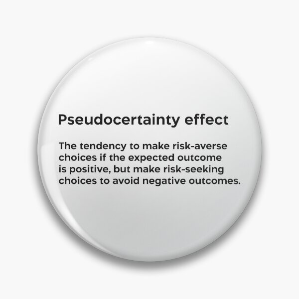 Item preview, Pseudocertainty effect black designed and sold by EdimQuotes.