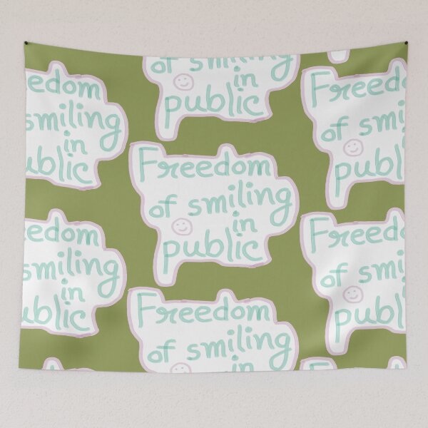 Item preview, Freedom of smiling in public designed and sold by AweddeMe.