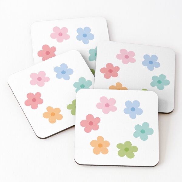 Item preview, Cute Pastel Rainbow Flowers designed and sold by Creative Wolf Design.