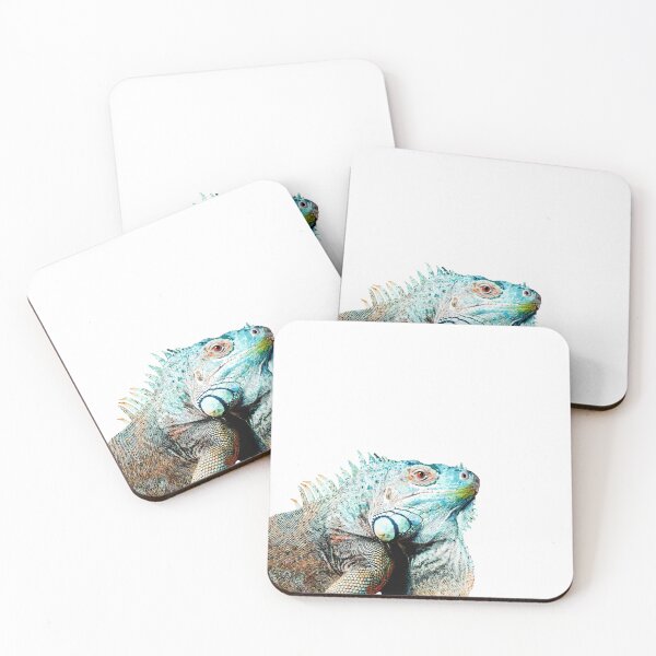 Item preview, Too Cool - Colorful Tropical Iguana Lizard Art designed and sold by Sharon Cummings Art.