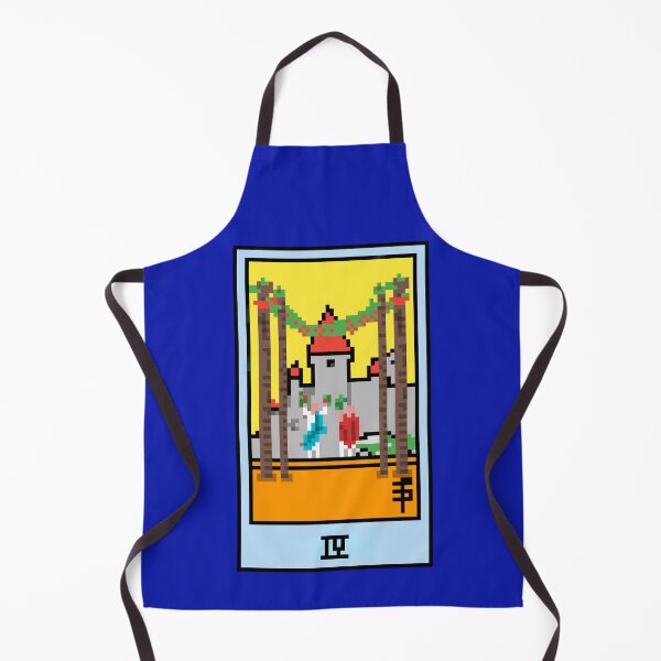 Item preview, Wait, is this pixel art tarot? Blue - Minor Arcana 'Four of Wands' (Design for T-shirt, stickers and other accessories) designed and sold by Pixel Waite.