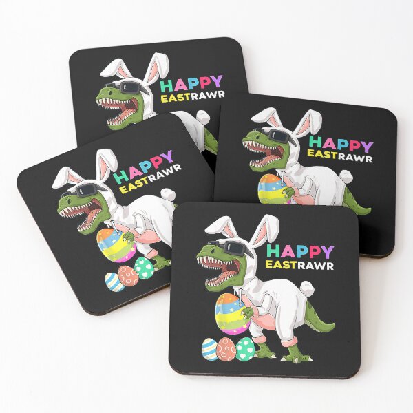 Item preview, Happy Eastrawr T Rex Easter Bunny Dinosaur Eggs Boys Kids T-Shirt designed and sold by looftsggow.