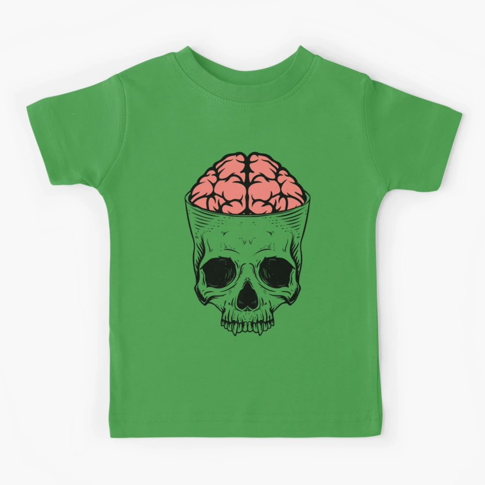 Skeleton holding Brain T-Shirt