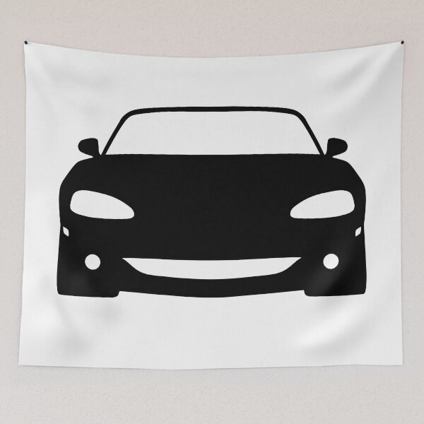 Item preview, Mazda Miata MX5 NB front black silhouette best t-shirt design designed and sold by EdimDesign.
