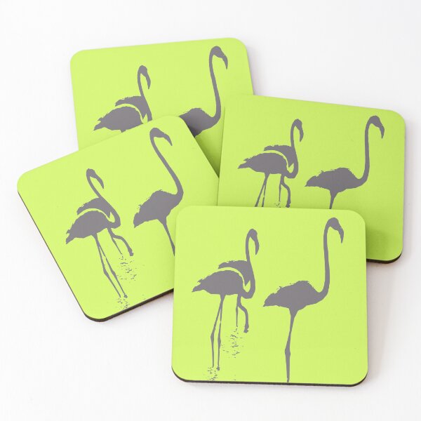 Item preview, Minimalistic Three Flamingos Grey Silhouette  designed and sold by taiche.