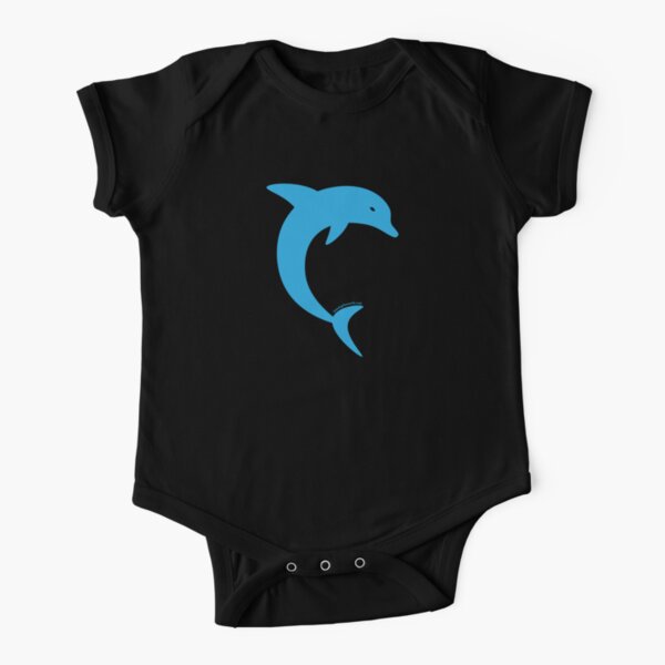 Dolphin Jumping | Twenty Four Wild Short Sleeve Baby One-Piece
